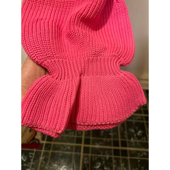 Gil' B 100% Cotton Glitter Trim V Neck Bell Sleeve Sweater Pink NWT Size XXXL - Picture 6 of 11